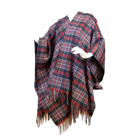 NC State Wolfpack Lambswool Tartan Plaid Cape