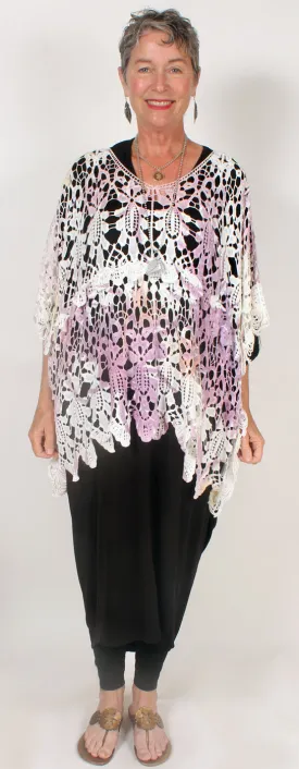 Ombre Dyed Cotton Crochet Lace Top Boho Hippie Goddess Gal