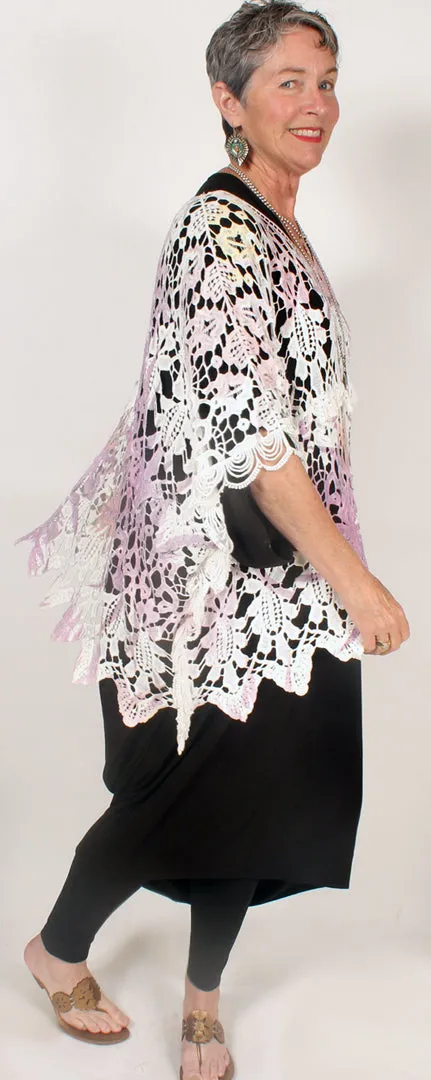 Ombre Dyed Cotton Crochet Lace Top Boho Hippie Goddess Gal
