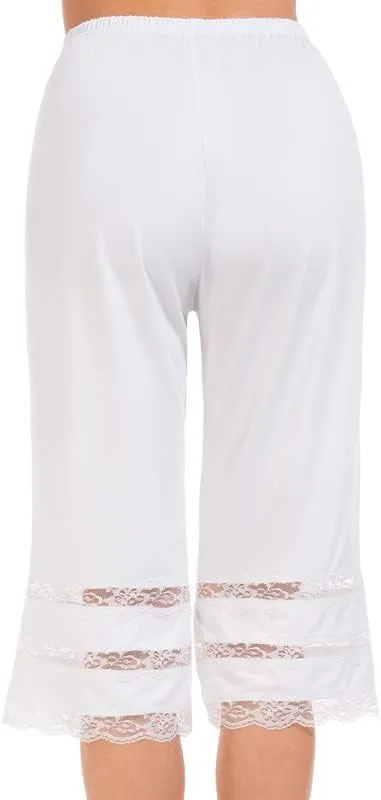 Pettipants for Women Half Slip Shorts Bloomers Split Skirt Lace Culottes Slip