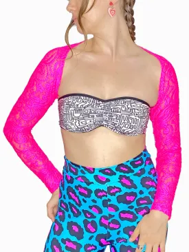 Pink Lace Shrug