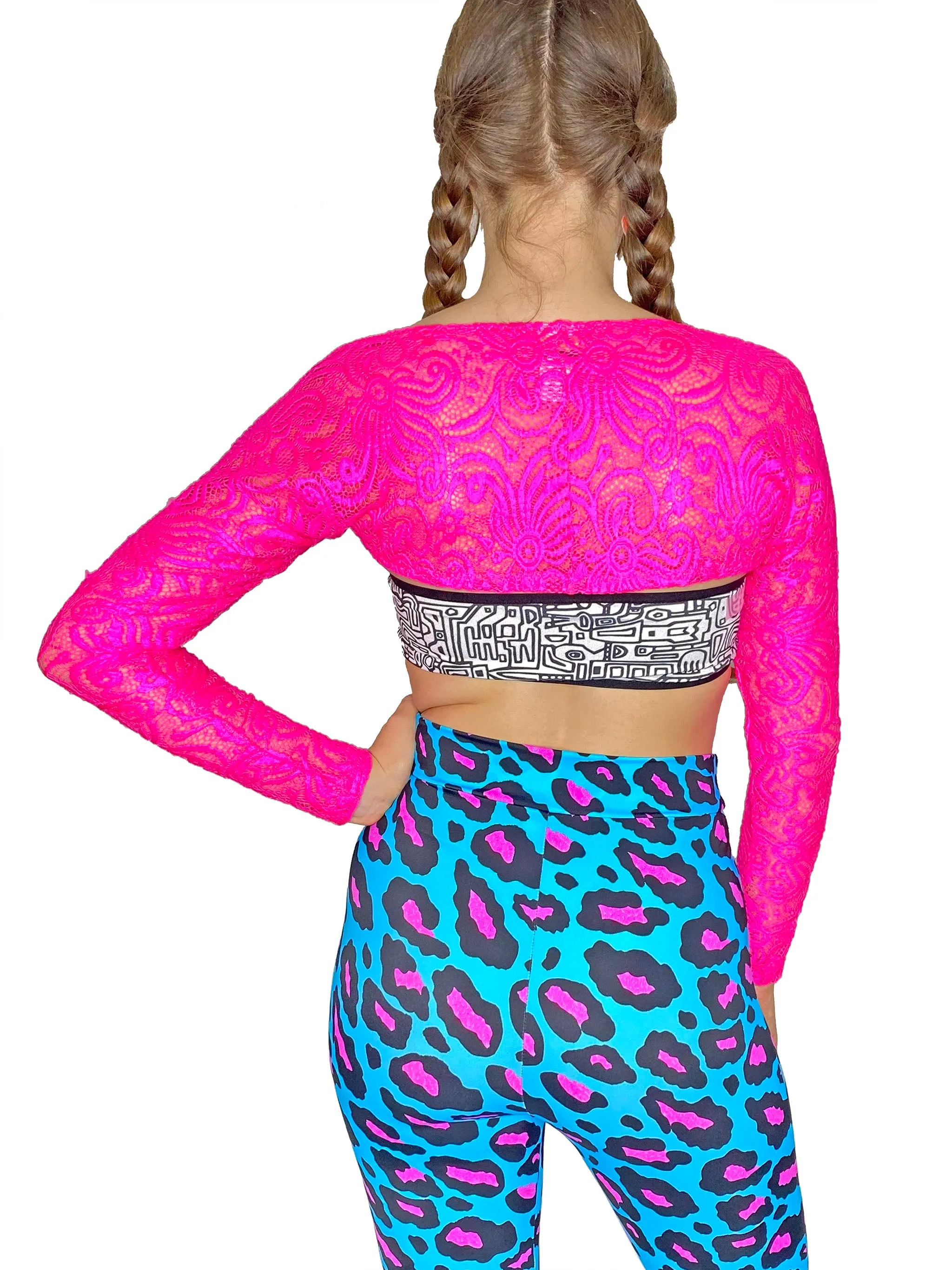 Pink Lace Shrug