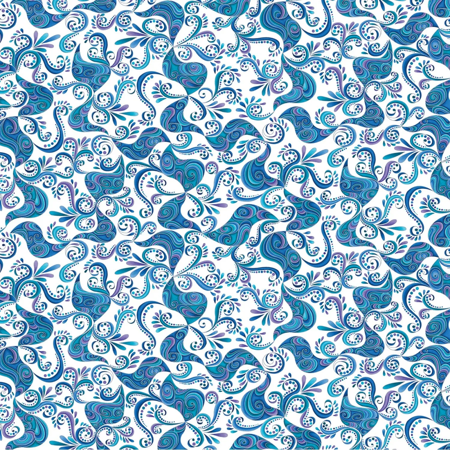 Polar Attitude Fat Quarter Box w/Pearlescent by Ann Lauer for Benartex (80pcs)