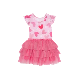 Posh Peanut Daisy Love Ruffled Cap Sleeve Tulle Dress