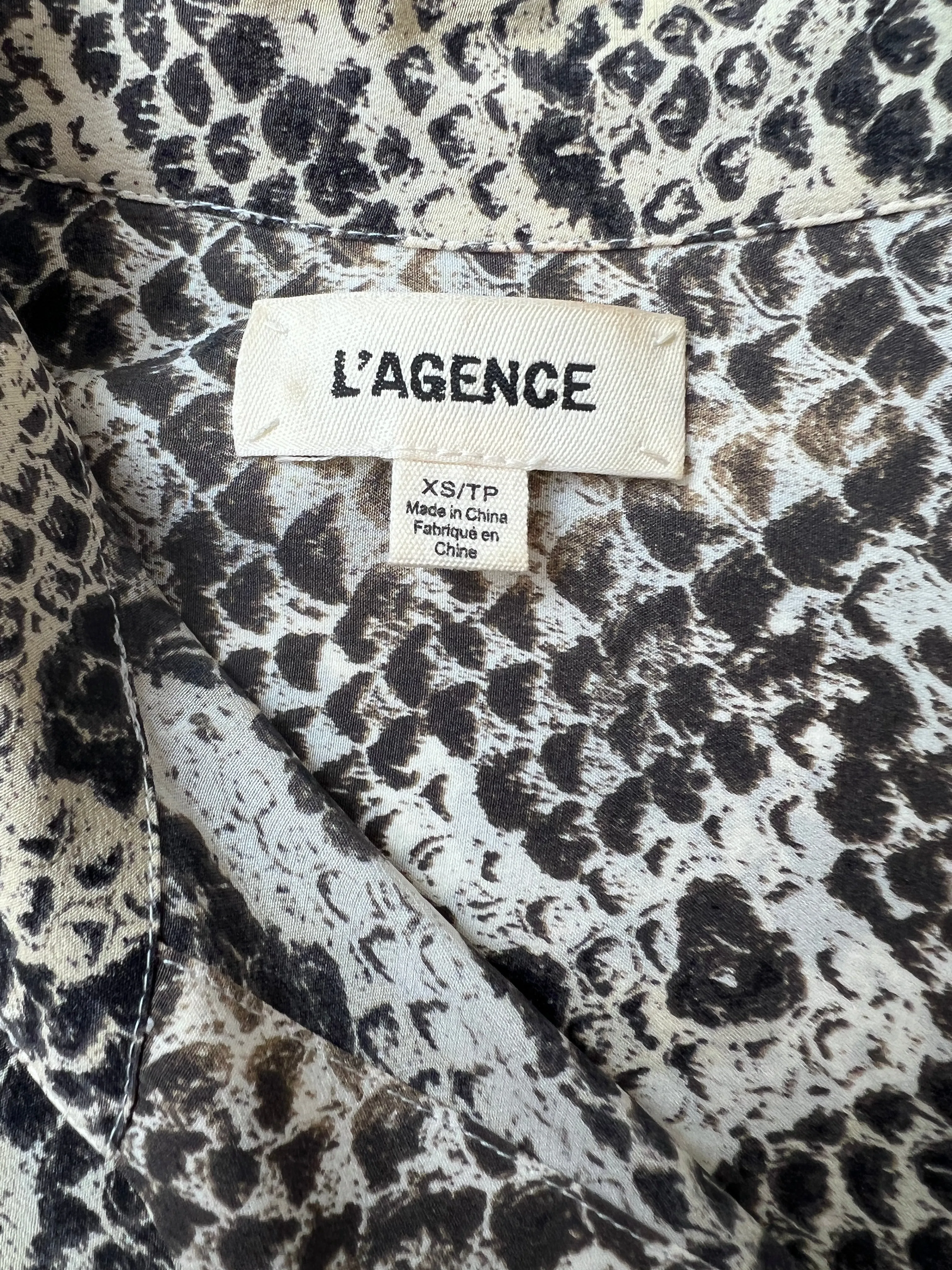 Python Printed Silk Shirt - XS
