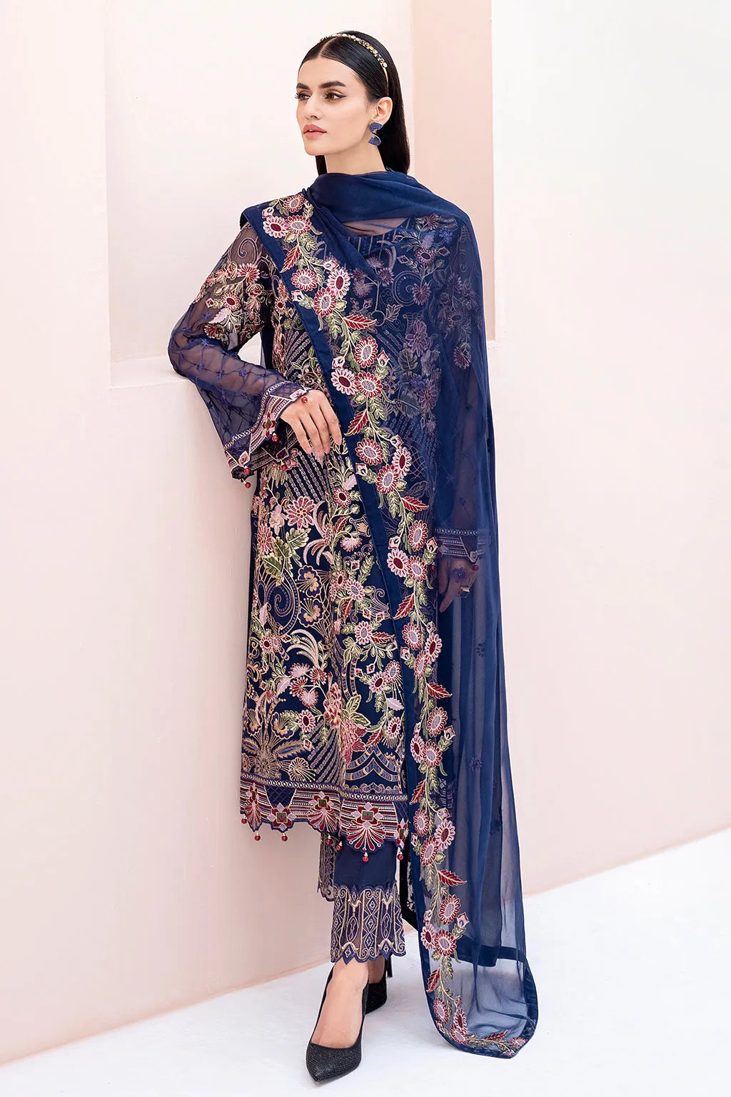 Ramsha Chevron Chiffon Collection 2023 – A-606