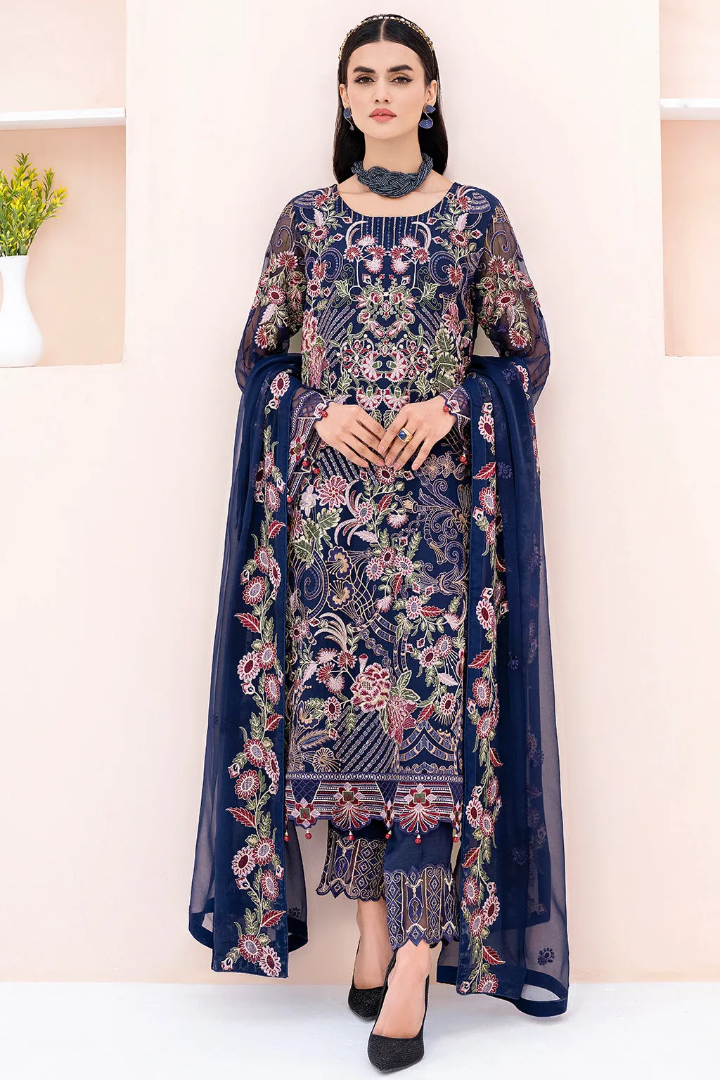 Ramsha Chevron Chiffon Collection 2023 – A-606