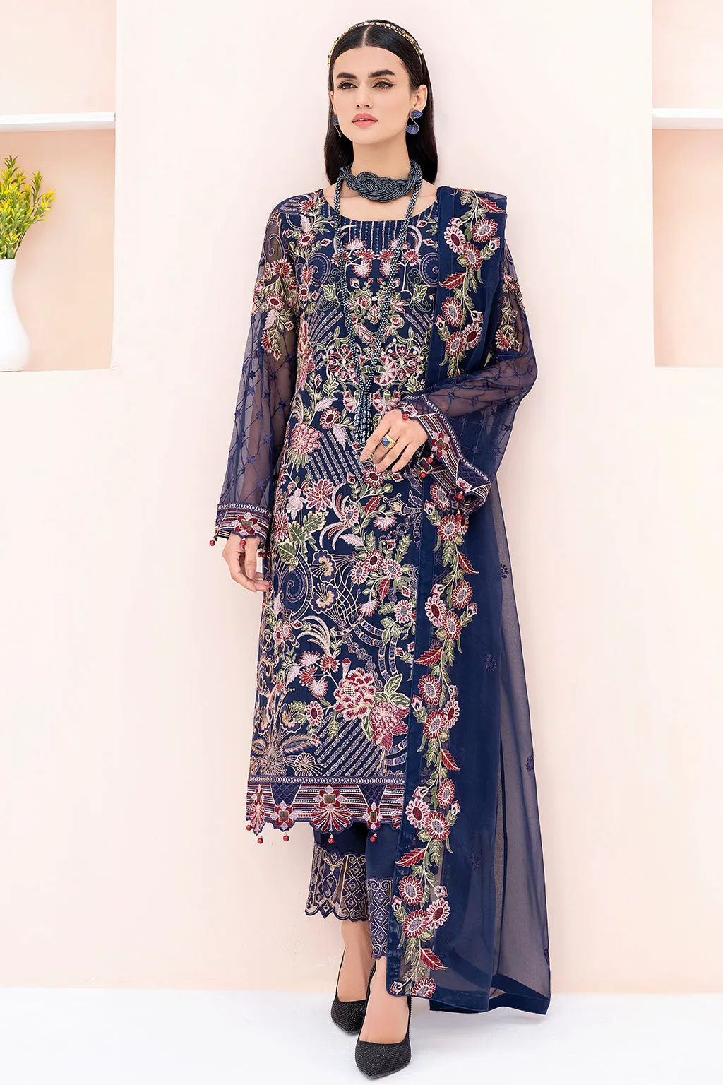 Ramsha Chevron Chiffon Collection 2023 – A-606
