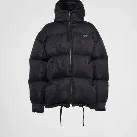 Re-Nylon hooded down jacket