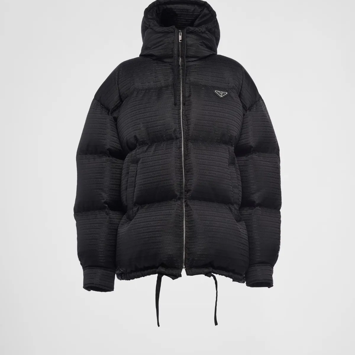 Re-Nylon hooded down jacket