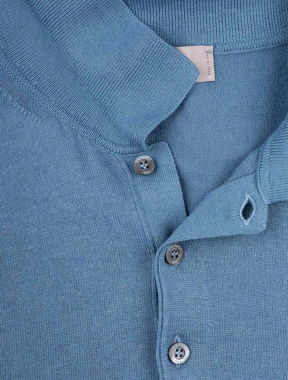 Silk Mix Polo Blue
