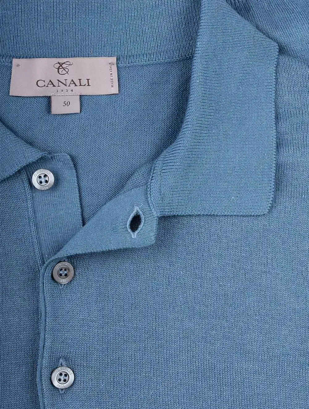 Silk Mix Polo Blue