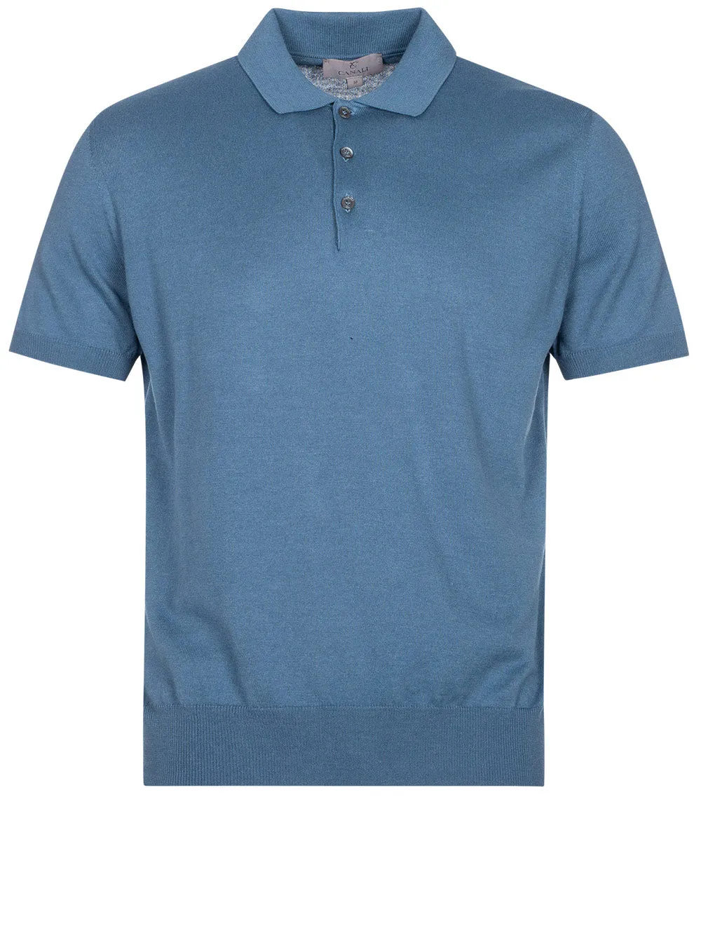 Silk Mix Polo Blue