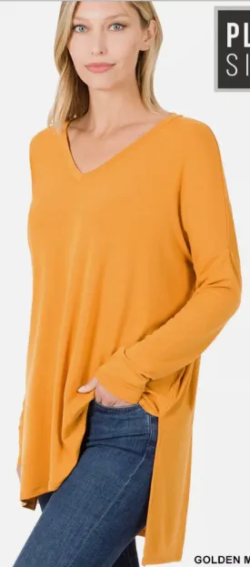 Solar Cantaloupe Oversize Tunic Top Modal Sleeve Hippie Chic Resort Wear Sml-7x
