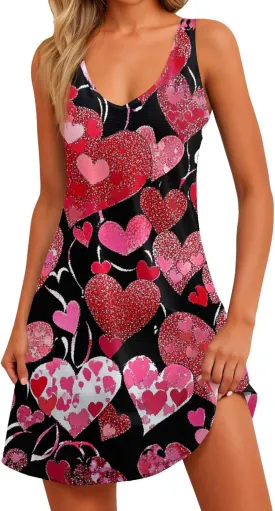 Summer Dresses for Women Vacation Casual Sundress Beach V Neck Dress with Pocket 2025 Sleeveless Swimsuit Coverup