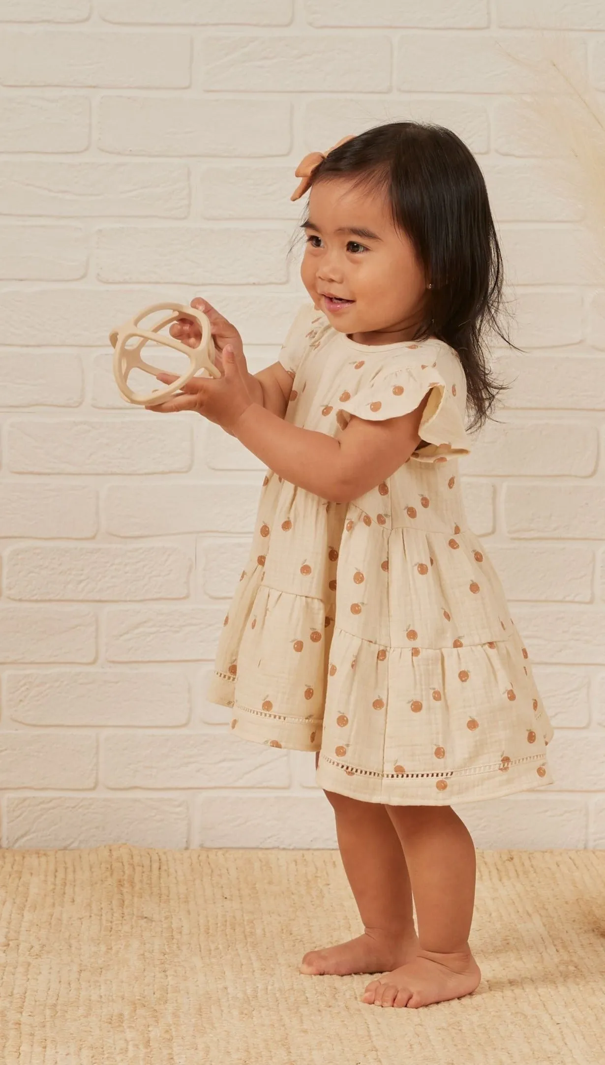 The Lily Dress by Quincy Mae - Oranges - BABY