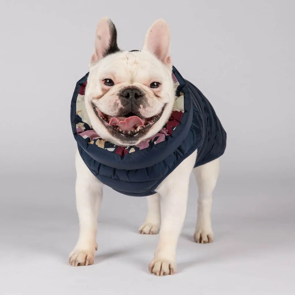 The Winterproof Reversible Dog Puffer Jacket | Blue
