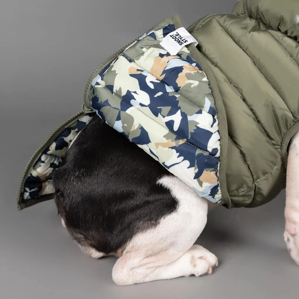 The Winterproof Reversible Dog Puffer Jacket | Green