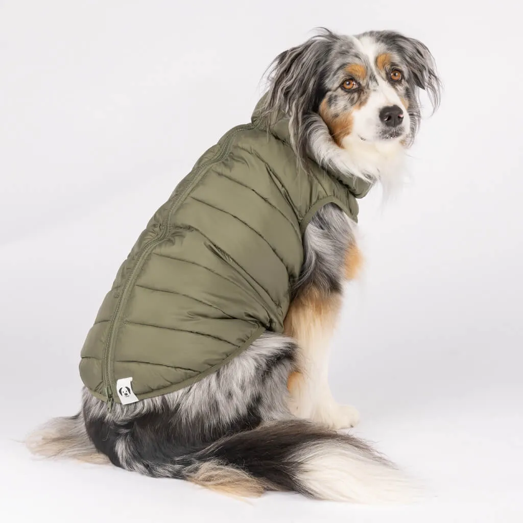 The Winterproof Reversible Dog Puffer Jacket | Green