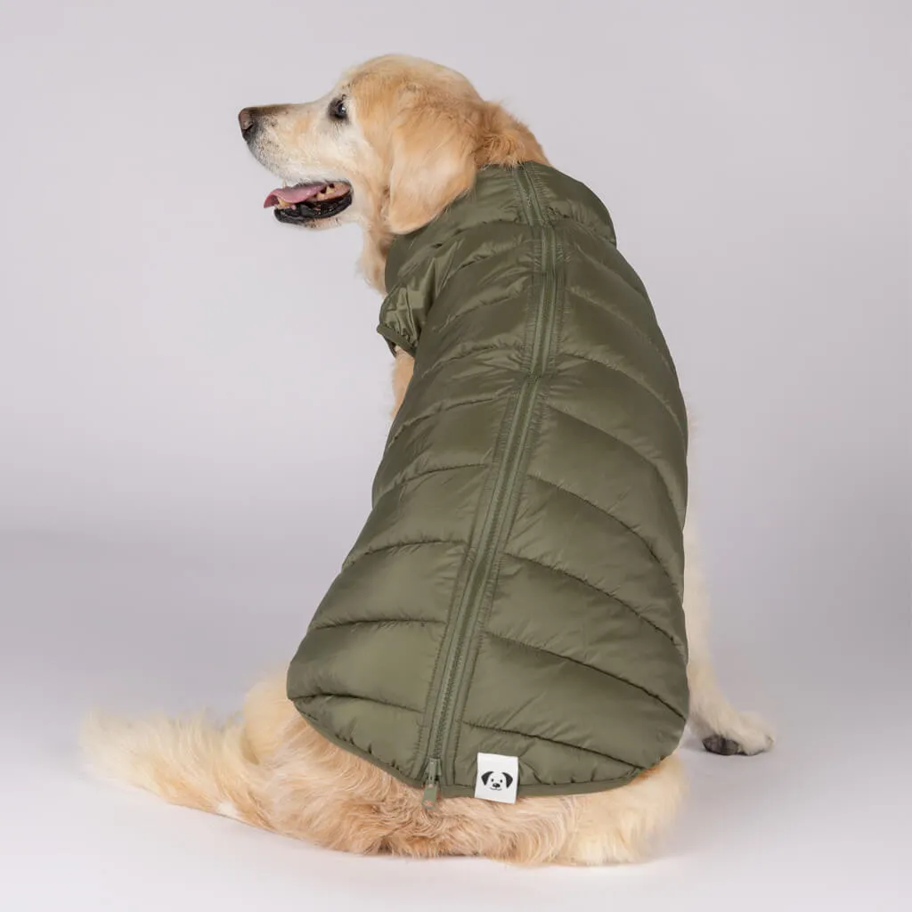 The Winterproof Reversible Dog Puffer Jacket | Green