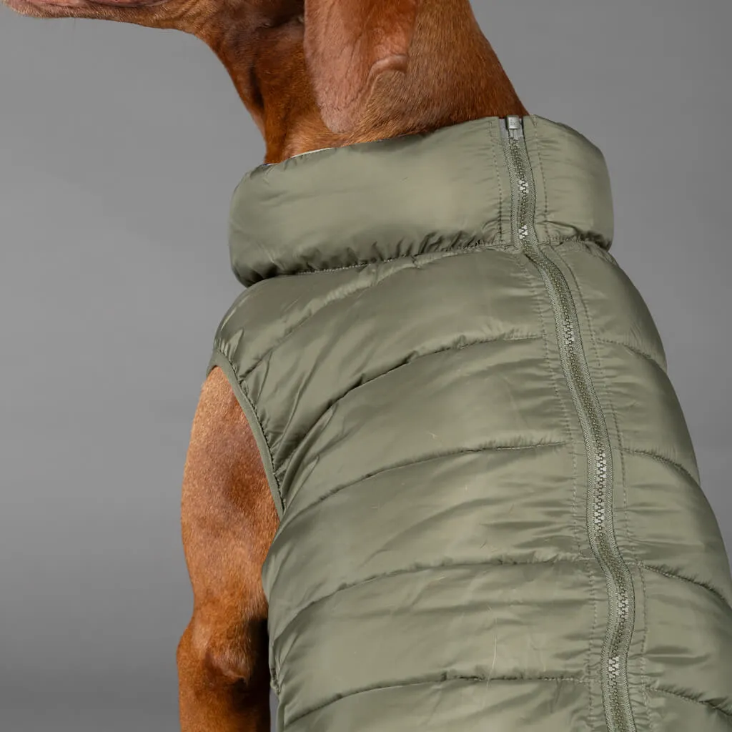 The Winterproof Reversible Dog Puffer Jacket | Green