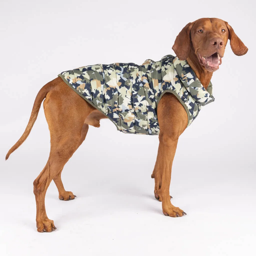 The Winterproof Reversible Dog Puffer Jacket | Green