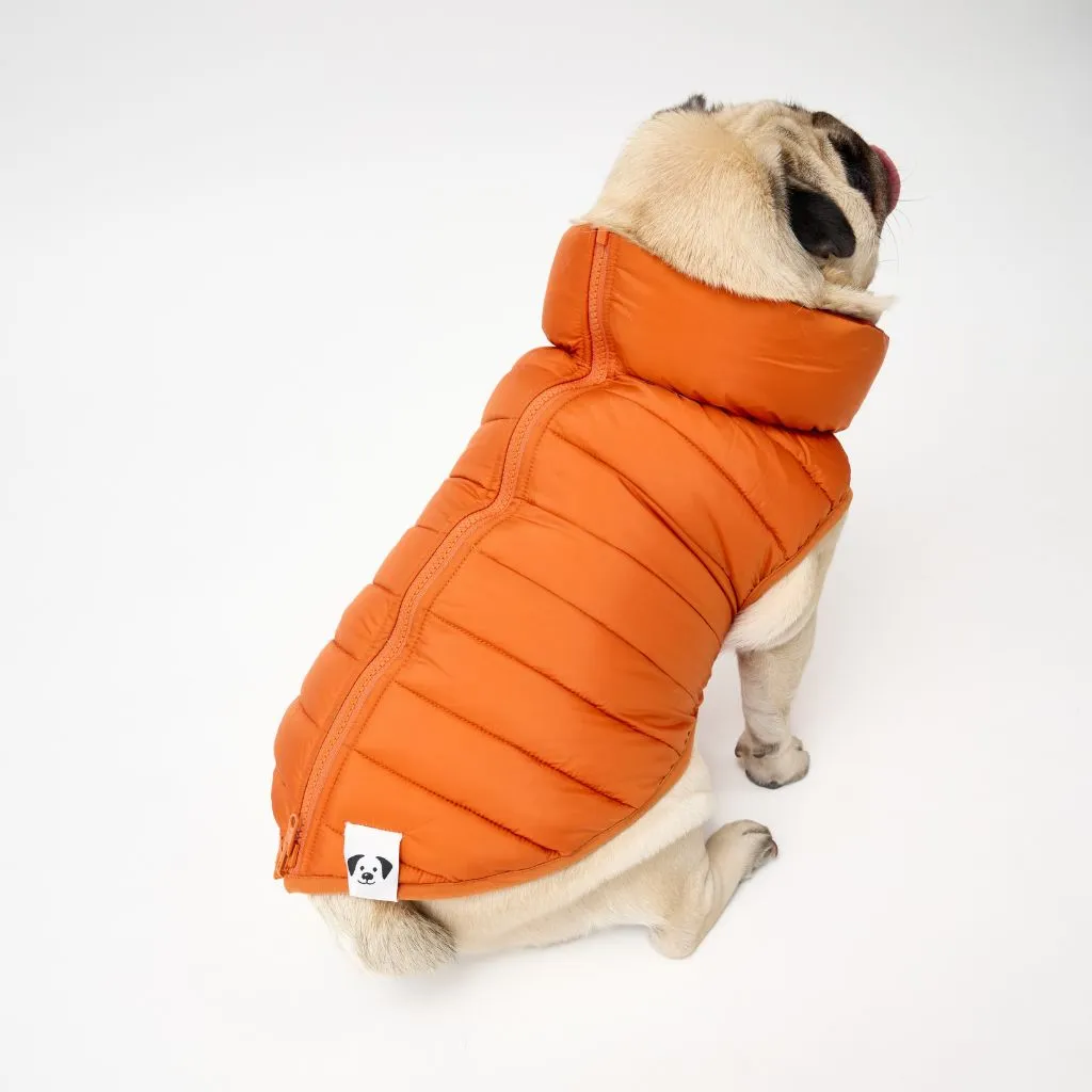 The Winterproof Reversible Dog Puffer Jacket | Orange