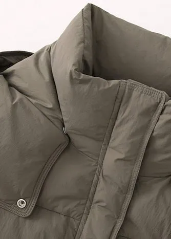 THICK HOODED LONG DOWN JACKET