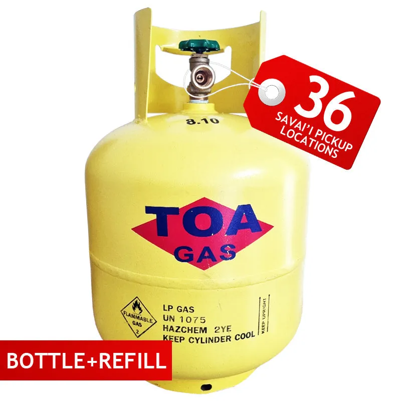 Toa Gas 9Kg Gas Bottle   Refill - For customers that DO NOT have an empty Gas Bottle
