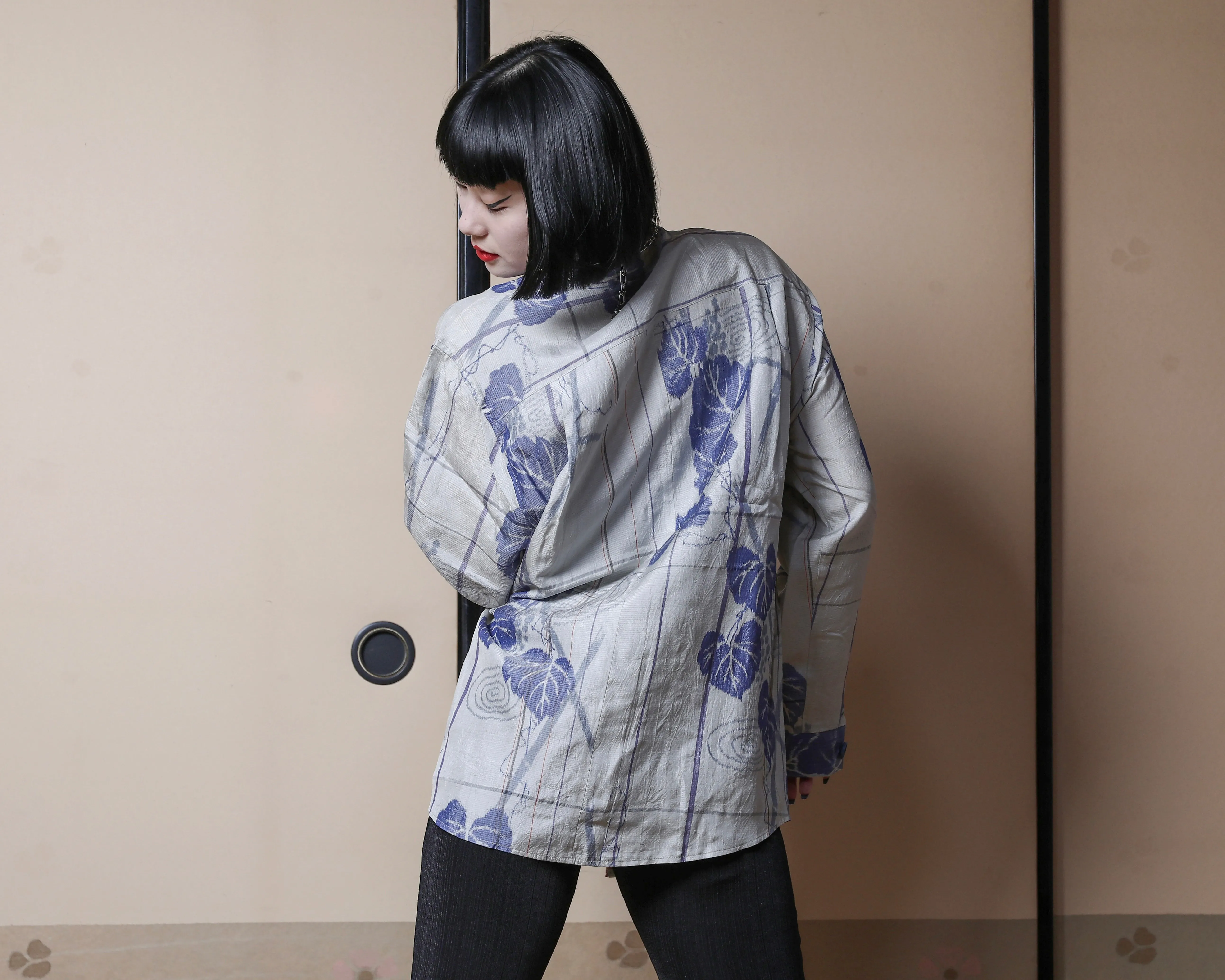 UPCYCLED KIMONO SHIRT・ASAGAO 朝顔