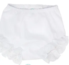 White Bloomers with Eyelet Lace