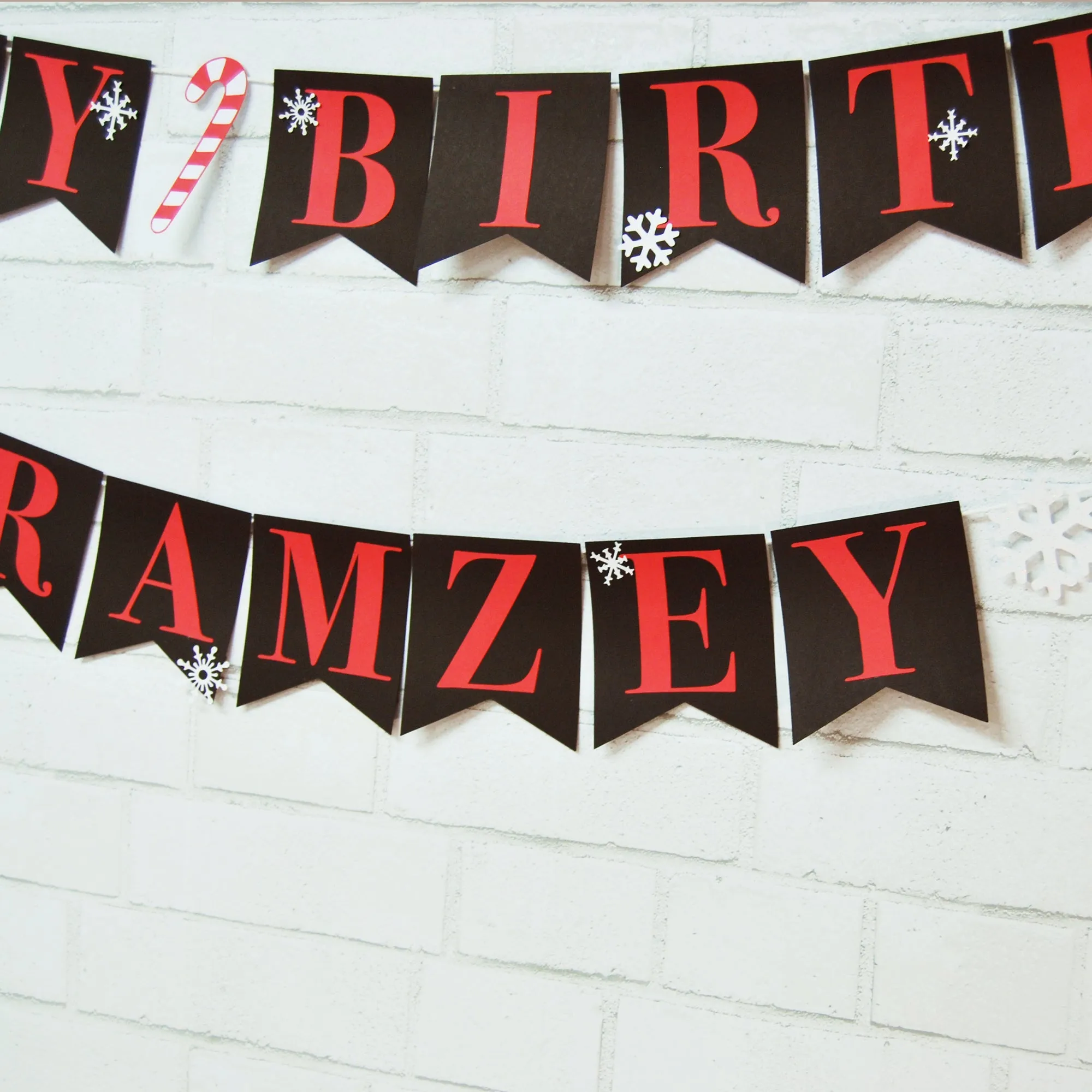 Winter Express Train Birthday Banner