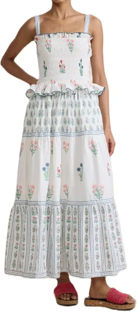 Women Floral Boho Maxi Dress Graphic Spaghetti Strap Long Dress Tiered Flowy Cami Dress Backless Beach Dress