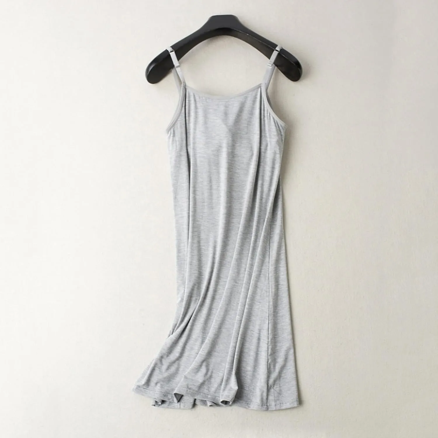 Women's Sleepwear Nightgowns Built in Shelf Bra Casual Nightshirts Sleepdress Sexy Padded Full Slips Under Dresses