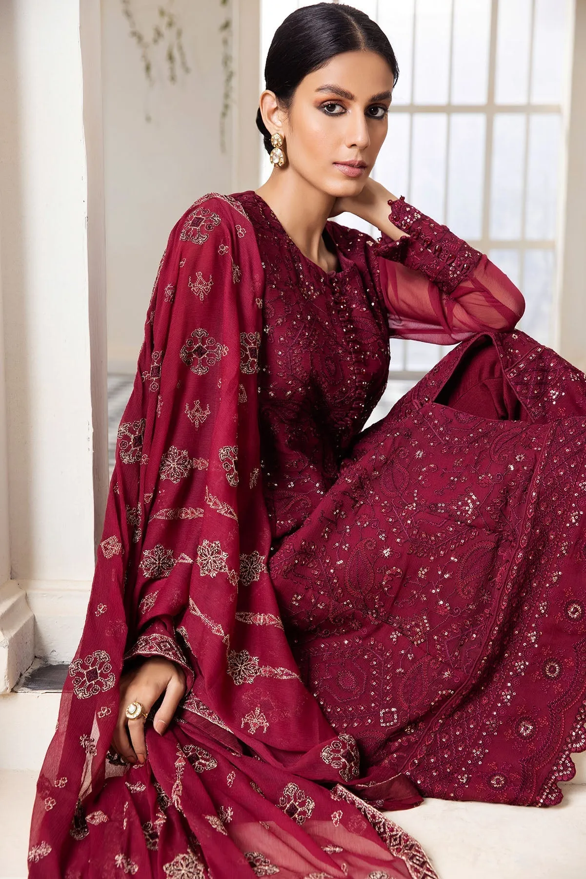 Xenia Pareesia Embroidered Chiffon Collection – FLORENCE