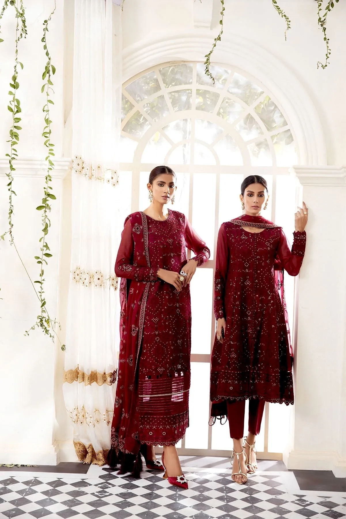 Xenia Pareesia Embroidered Chiffon Collection – FLORENCE
