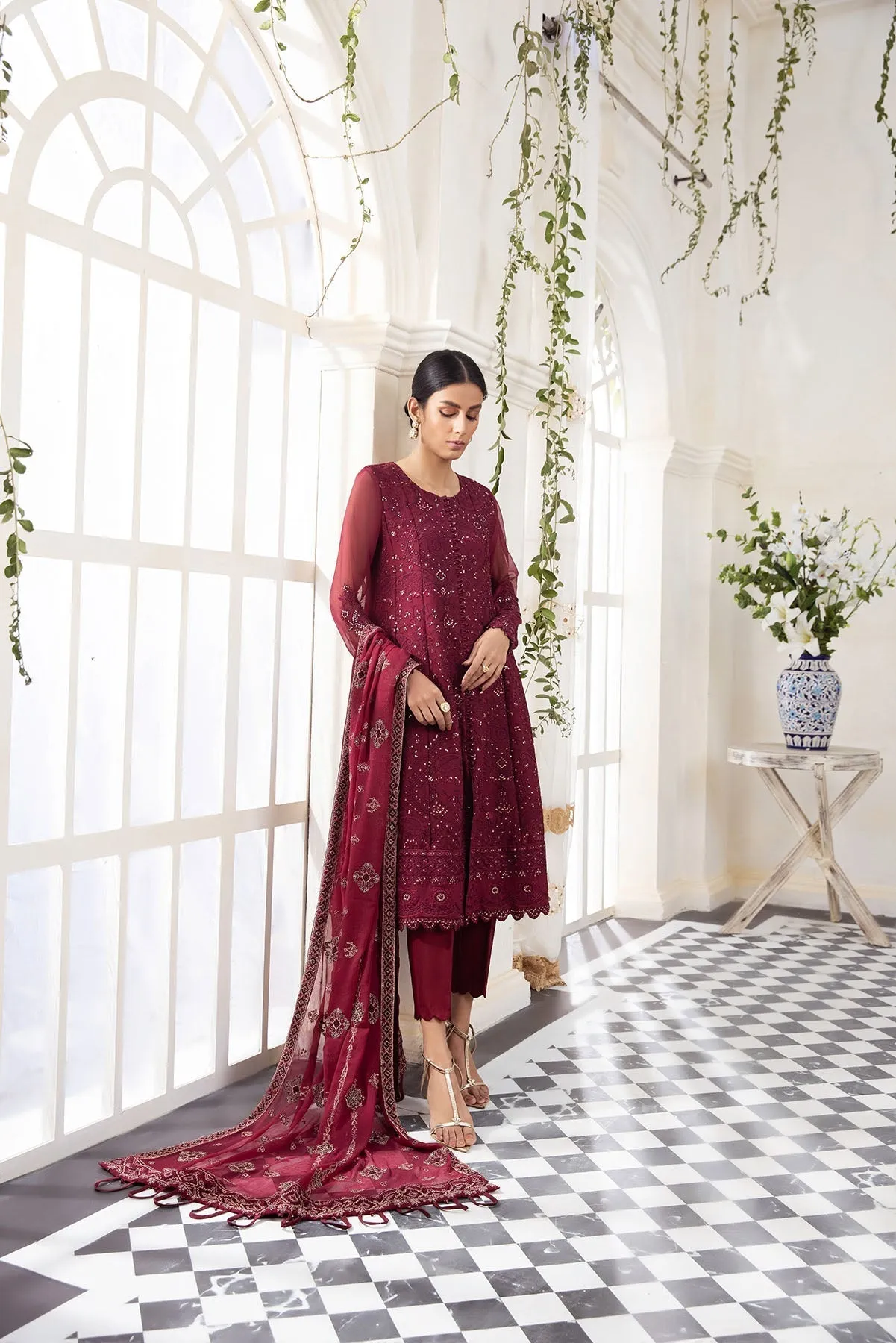 Xenia Pareesia Embroidered Chiffon Collection – FLORENCE
