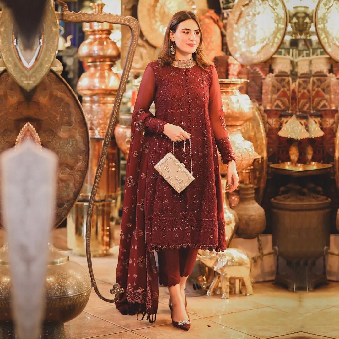 Xenia Pareesia Embroidered Chiffon Collection – FLORENCE